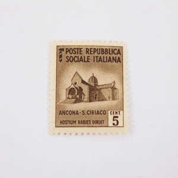 1944 Italian Social Republic RSI Stamps Pair Ancona 5c 20c Mint Hinged