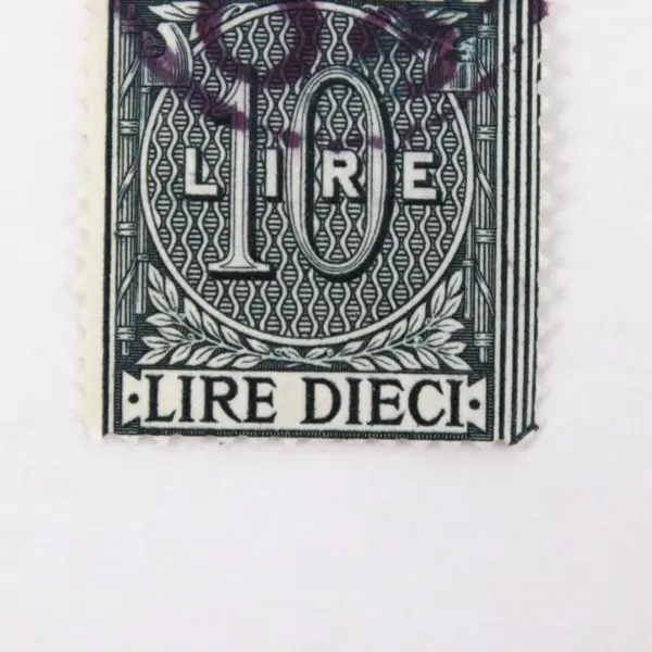 Italy Used Revenue Fiscal Stamp Scambi Commerciali Lire Dieci 10 Lire