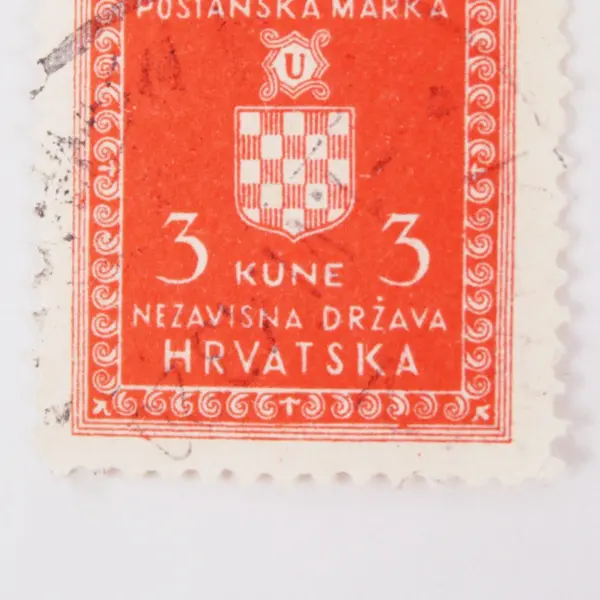 Independent State of Croatia 1942 3 Kuna Used Postage Stamp Hrvatska