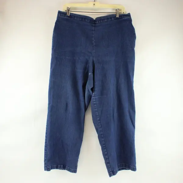 Alfred Dunner Women's Size 14 Medium Wash Pull-On Denim Pants