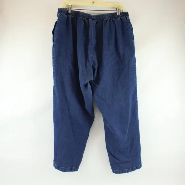 Alfred Dunner Women's Size 14 Medium Wash Pull-On Denim Pants