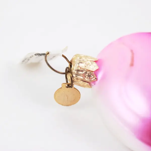 Department 56 Pink Glass Scallop Shell Ornament Pearl 56.43173