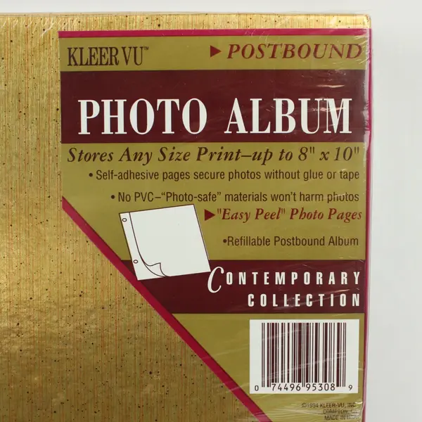 Kleer Vu Red & Gold Contemporary Collection Photo Album 14.5 x 14 in