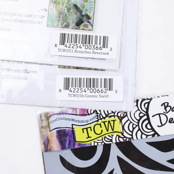 Lot of 3 The Crafter's Workshop Balzer Designs 12x12 Stencils New