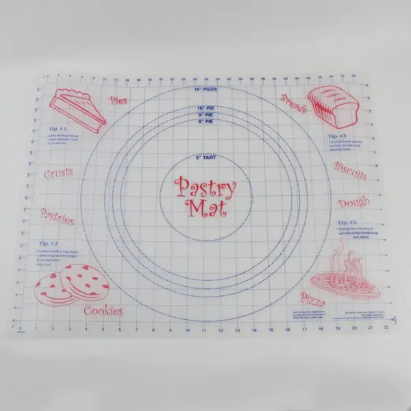 Conimar Pastry Mat Non-Slip 18x24 Inch Dough Rolling Baking Guide