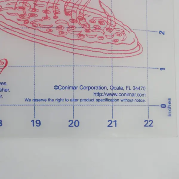 Conimar Pastry Mat Non-Slip 18x24 Inch Dough Rolling Baking Guide
