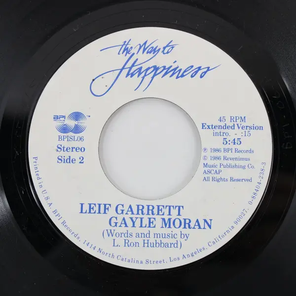 Leif Garrett Gayle Moran The Way To Happiness 7" Vinyl Record