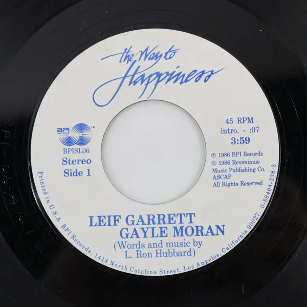 Leif Garrett Gayle Moran The Way To Happiness 7" Vinyl Record