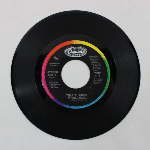 Tina Turner Typical Male/ Don't Turn Around 7 Vinyl Record Capitol B-5615