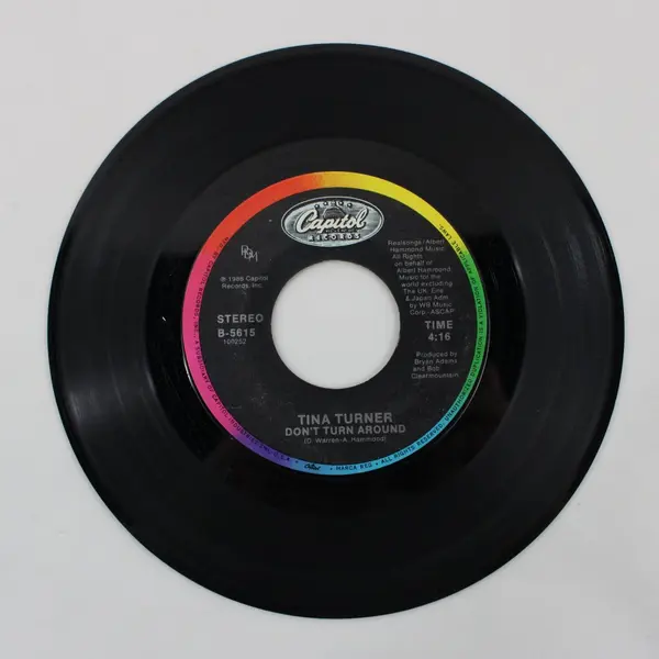 Tina Turner Typical Male/ Don't Turn Around 7 Vinyl Record Capitol B-5615