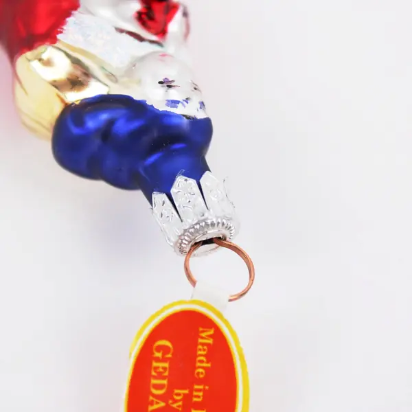 Vintage Gedania Taron Collection Hand-Blown Glass Wise Man Ornament 3" Tall Good