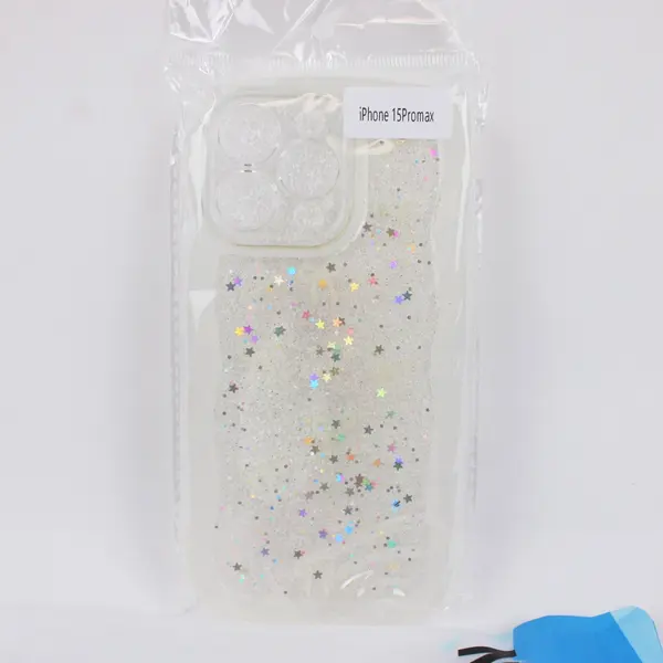 Nititop Clear Case for iPhone 15 Pro Max 3D Glitter Bow
