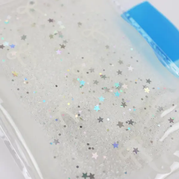 Nititop Clear Case for iPhone 15 Pro Max 3D Glitter Bow