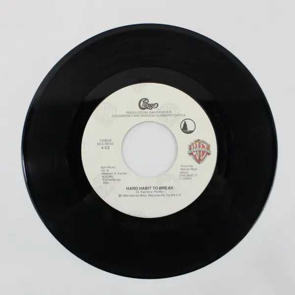 Chicago Hard Habit to Break / Remember the Feeling  7" Vinyl Record