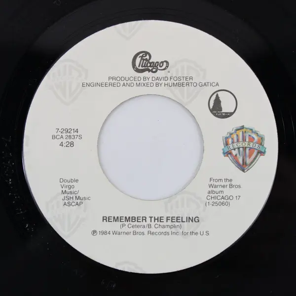 Chicago Hard Habit to Break / Remember the Feeling  7" Vinyl Record