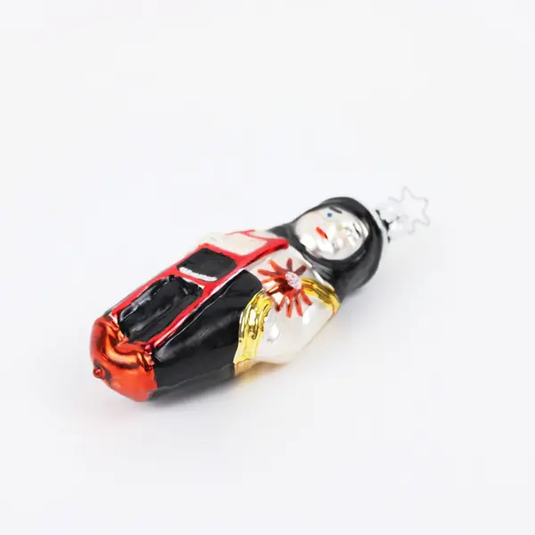 Inge-Glas Hand Blown Hand Painted Chimney Sweep Christmas Ornament 4.25" VG