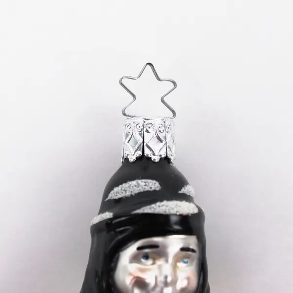 Inge-Glas Hand Blown Hand Painted Chimney Sweep Christmas Ornament 4.25" VG