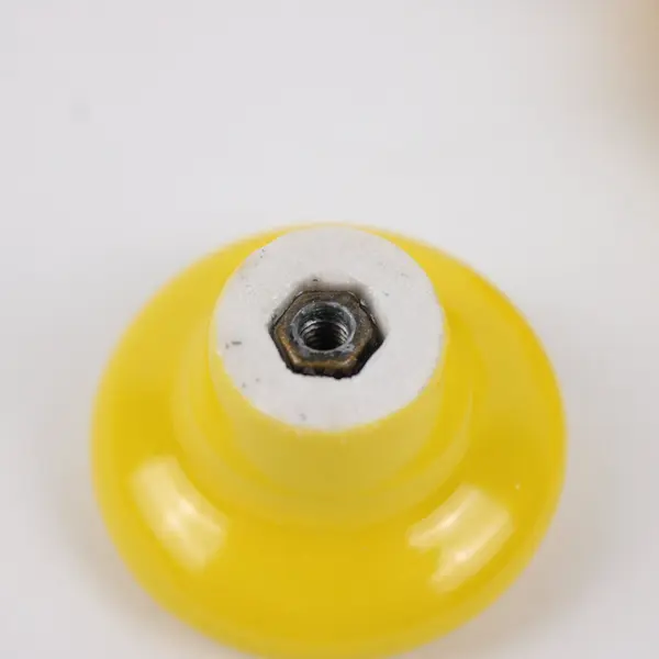 Set of 10 Floral Yellow Ceramic Drawer Knobs 34mm Cabinet Pulls