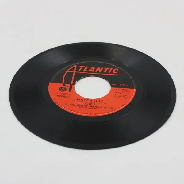 ABBA Waterloo/Watch Out 7"Vinyl Record Atlantic Records 1974