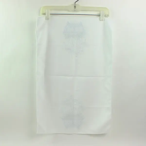 White Blue Chinoiserie Orchid Decorative Hand Towel 16.5 x 24 in