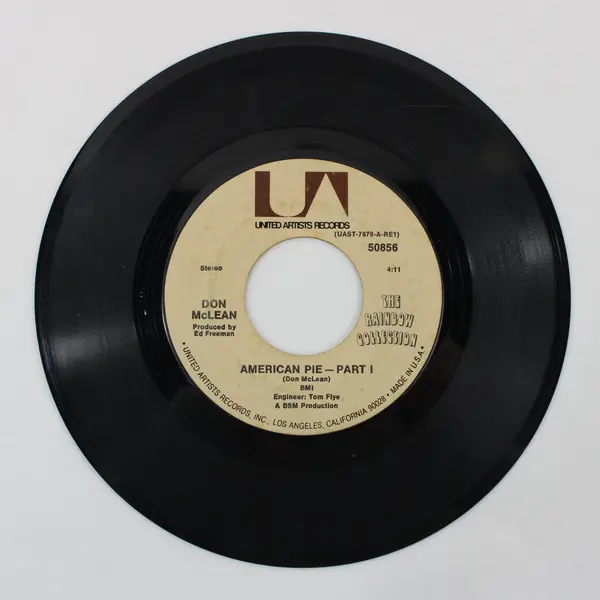 Don McLean American Pie Part I and II United Artists  7" Vinyl Record