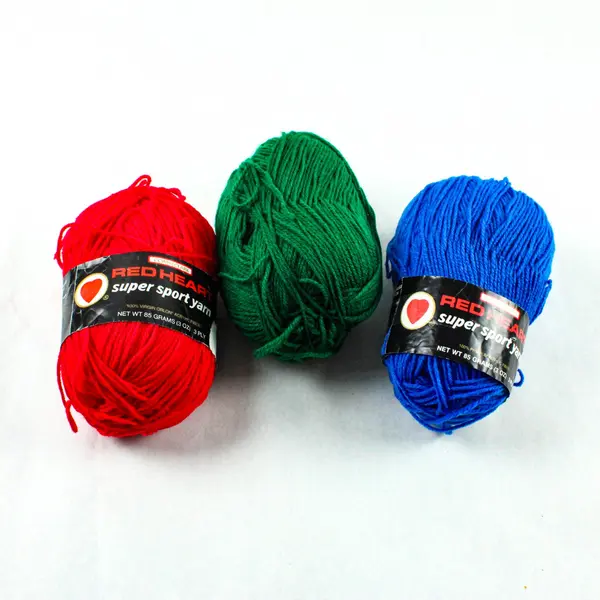 Lot of 3 Skeins Red Heart Super Sport Acrylic Yarn 3-Ply, 3 ozs. each 