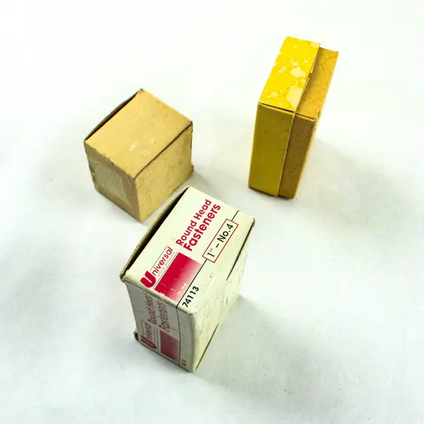 Lot of 2 Boxes Round Head Brass Paper Fasteners, 1 box of Steel Thumb Tacks  