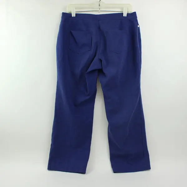 Isaac Mizrahi Live Women's Blue Straight Leg Pants Petite 12P