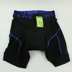 Padded Gel Cycling Shorts Black Blue Size XL