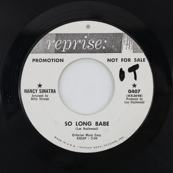 Nancy Sinatra So Long Babe / If He'd Love Me Reprise Promo 7" Vinyl Record