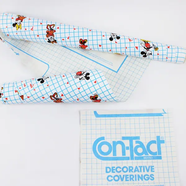 Con-Tact Disney Mickey & Minnie Contact Paper Roll White Grid Decorative