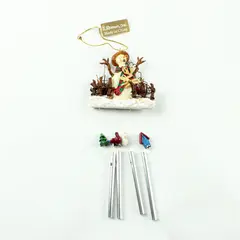Roman Inc Christmas Snowman Wind Chime Rustic Hanging Decor