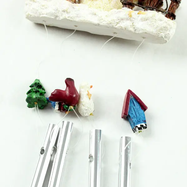 Roman Inc Christmas Snowman Wind Chime Rustic Hanging Decor