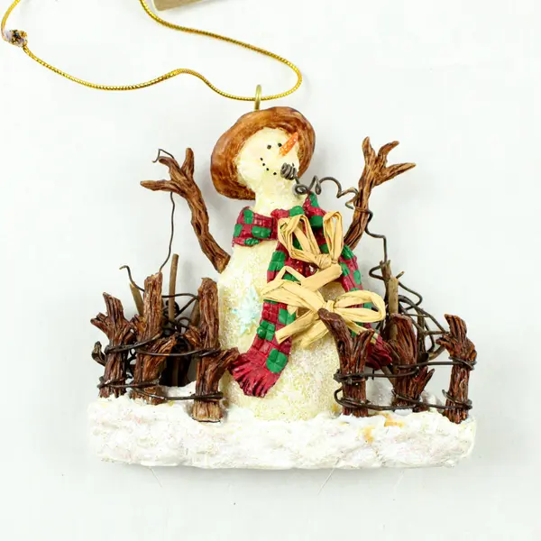 Roman Inc Christmas Snowman Wind Chime Rustic Hanging Decor