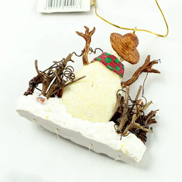 Roman Inc Christmas Snowman Wind Chime Rustic Hanging Decor