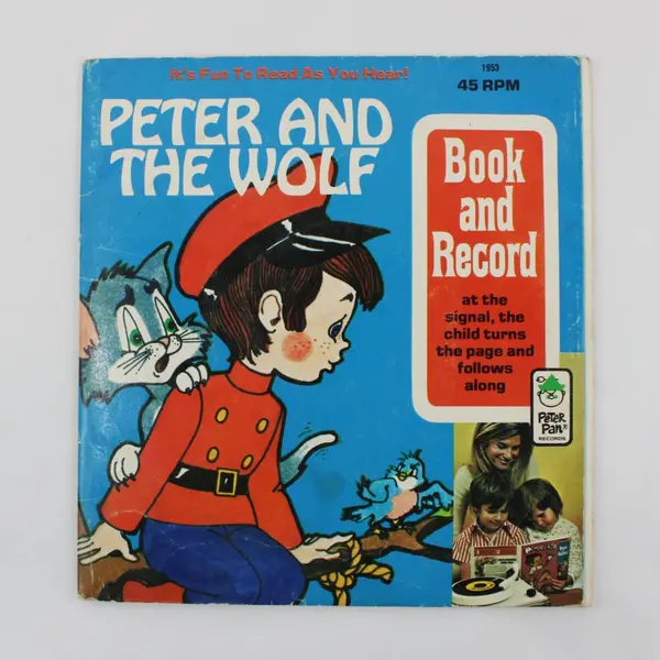 Peter Pan Records Peter and the Wolf 45 RPM Vinyl Record #1953
