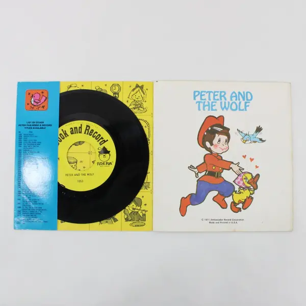 Peter Pan Records Peter and the Wolf 45 RPM Vinyl Record #1953