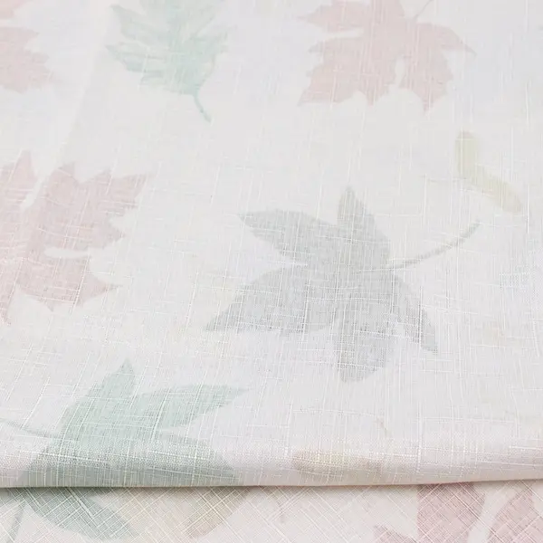 Tan Fall Leaf Print Tablecloth 84 x 59.5 Inch Dining Linen