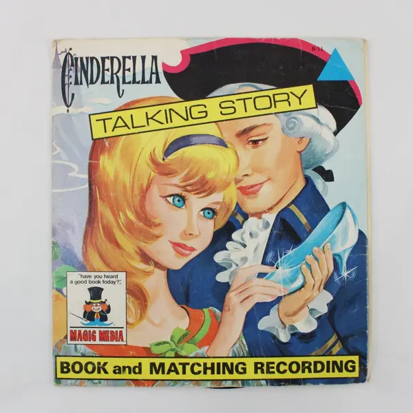 Magic Media Cinderella Snow White Talking Story 7" Vinyl Record Book Read-Along