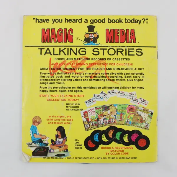 Magic Media Cinderella Snow White Talking Story 7" Vinyl Record Book Read-Along