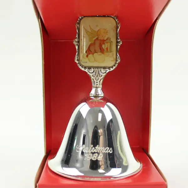 M.I. Hummel Christmas Bell 1988 Silver Plated Limited Edition Boxed