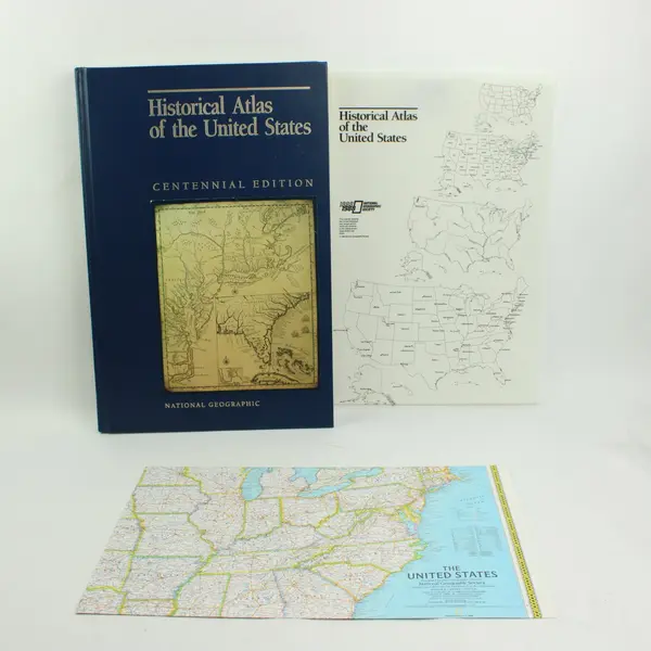 National Geographic Historical Atlas US Centennial 1988 Michael Kammen HC