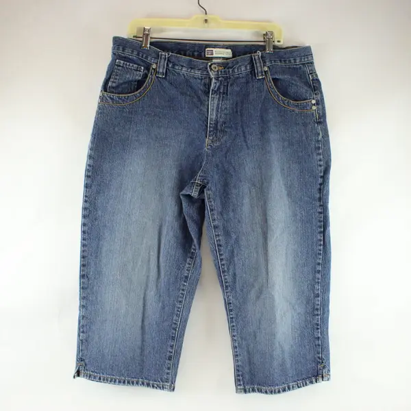 Faded Glory Women's Missy Capri Cropped Denim Jeans Size 18