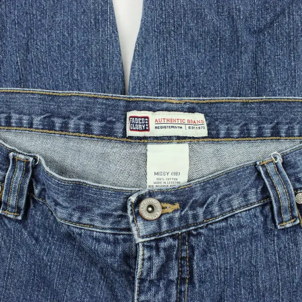 Faded Glory Women's Missy Capri Cropped Denim Jeans Size 18