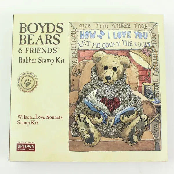 Boyds Bears & Friends Emma Bailey Wilson Love Sonnets Rubber Stamp Kit