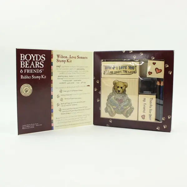Boyds Bears & Friends Emma Bailey Wilson Love Sonnets Rubber Stamp Kit