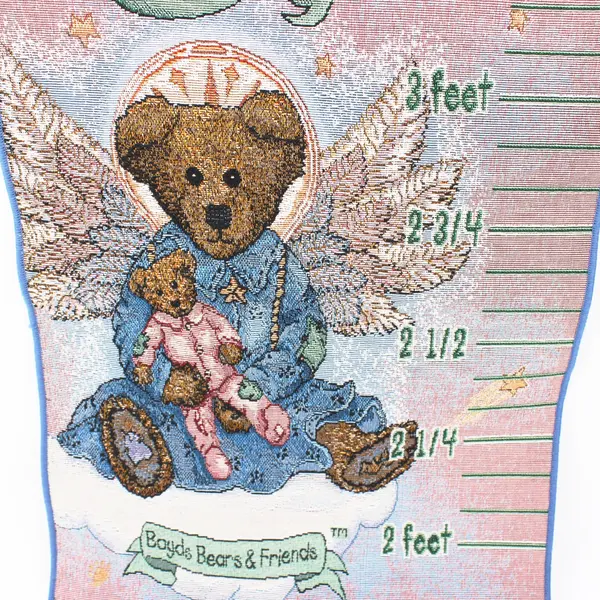 1996 Boyds Bears Height Measurement Tapestry Wall Hanging 13x40