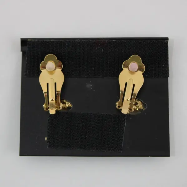 Jonee Gold-Tone Beaded Triangular Clip-On Earrings