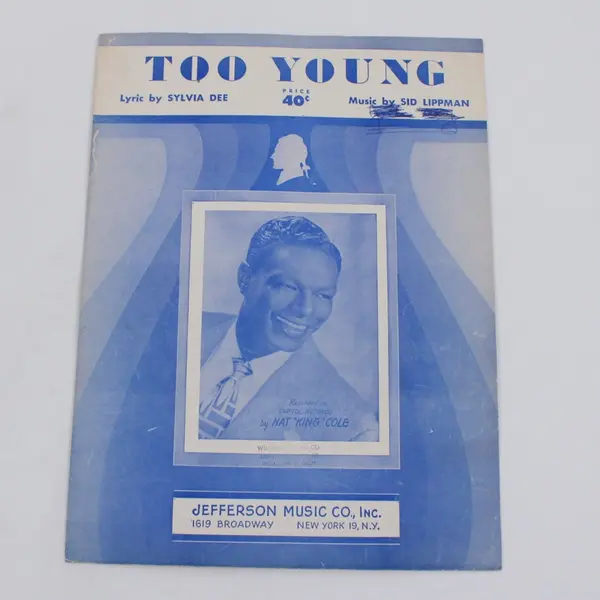 1951 Too Young Sheet Music Nat King Cole Sylvia Dee Sid Lippman