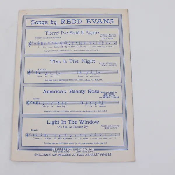 1951 Too Young Sheet Music Nat King Cole Sylvia Dee Sid Lippman